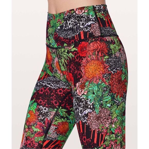 Lululemon Wunder Under Hi-Rise Leggings Sz 6 Tights 17" Inseam Zen Garden - Picture 2 of 10